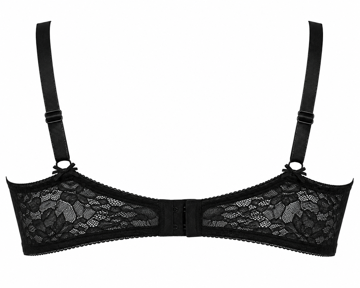 Black Floral Lace Full Coverage Bra – Medium