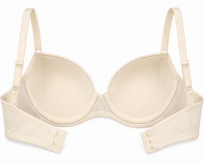 Ivory Floral Lace Underwire Bra – Medium